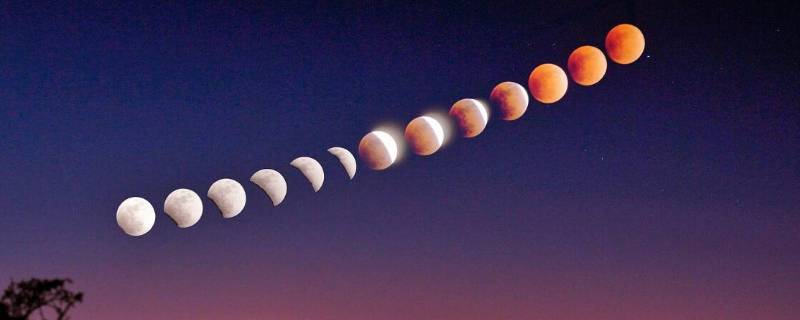月全食的时候月亮是什么颜色的(月球自转和公转周期)