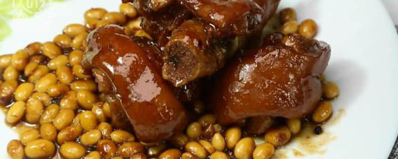猪蹄焖黄豆煲的做法
